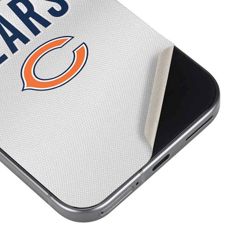 NFL Chicago Bears White Striped Pixel 9 Pro XL Skin